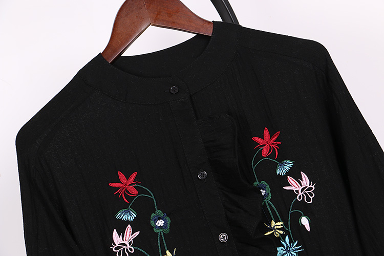 BM70153 Pretty Long Sleeves Top Black