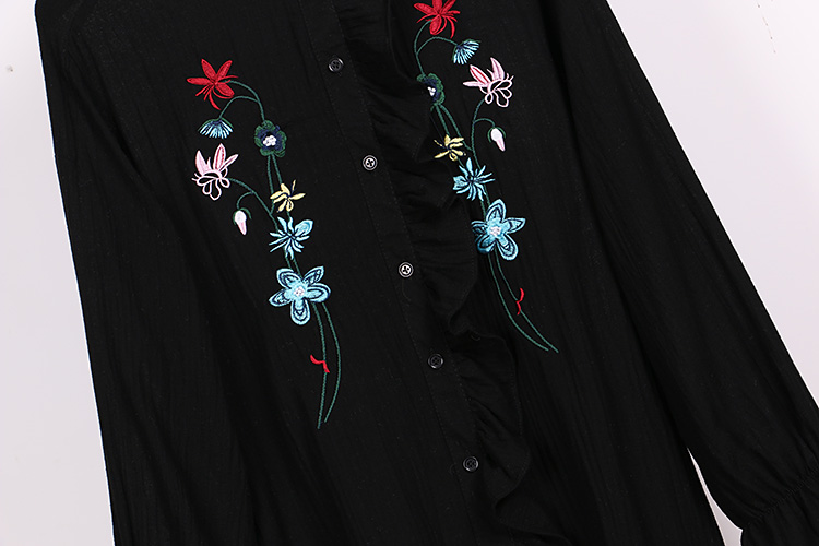 BM70153 Pretty Long Sleeves Top Black