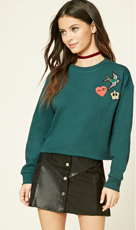 BM70154 Fashion Sweater Top Green
