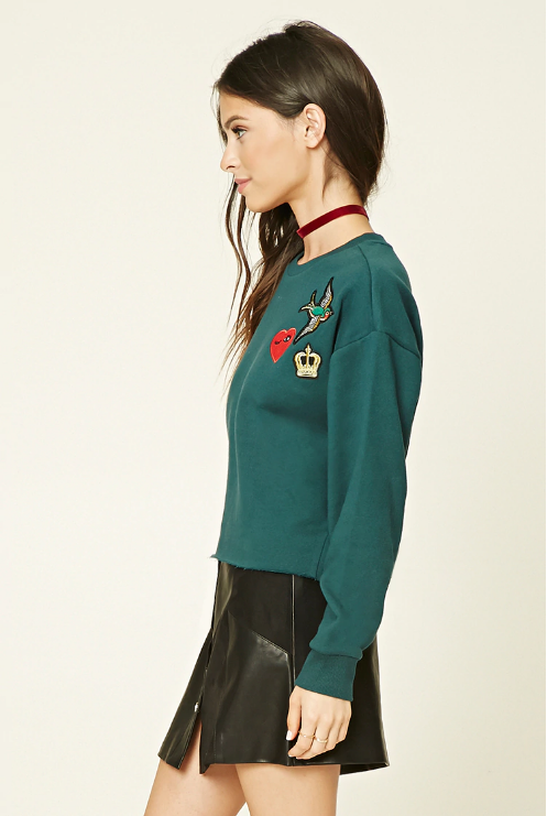 BM70154 Fashion Sweater Top Green