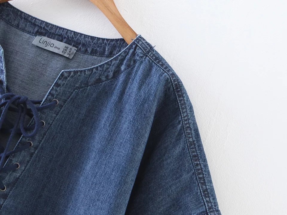 BM70156 Stylish Denim Top Blue