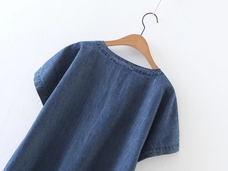 BM70156 Stylish Denim Top Blue