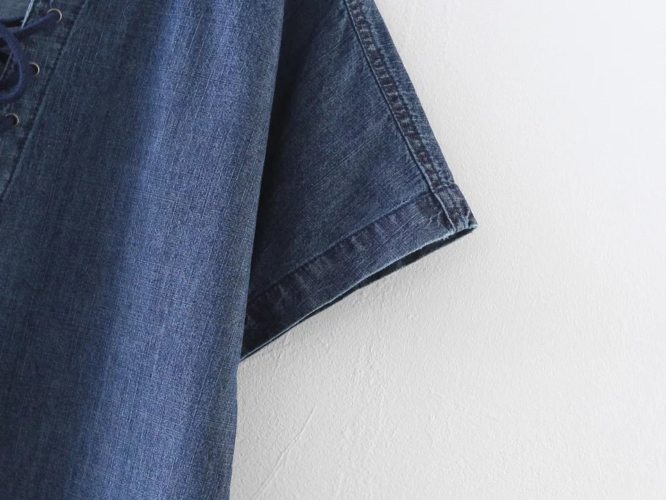 BM70156 Stylish Denim Top Blue