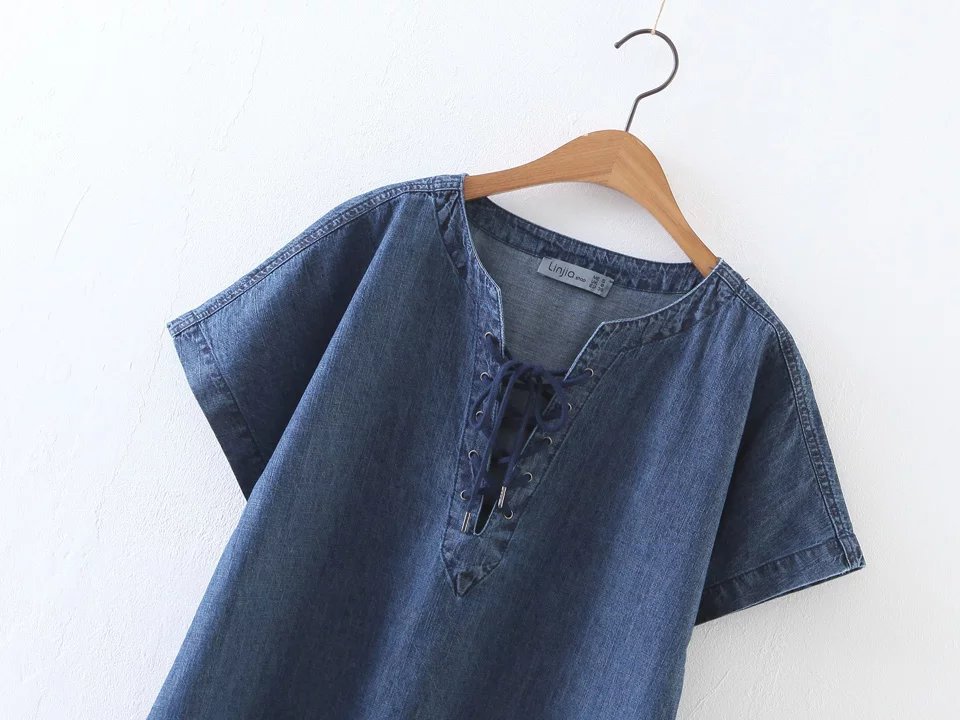 BM70156 Stylish Denim Top Blue