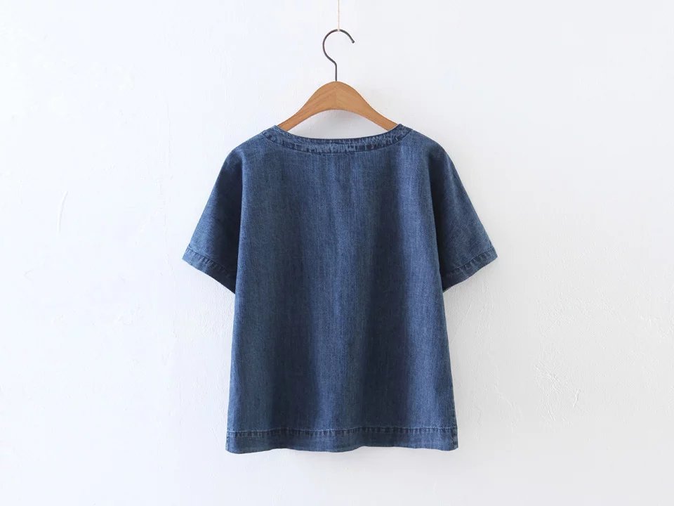 BM70156 Stylish Denim Top Blue