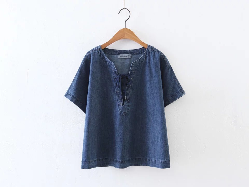 BM70156 Stylish Denim Top Blue