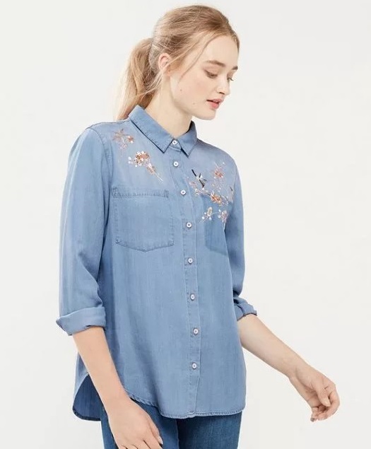 BM70161 Stylish Denim Top Blue