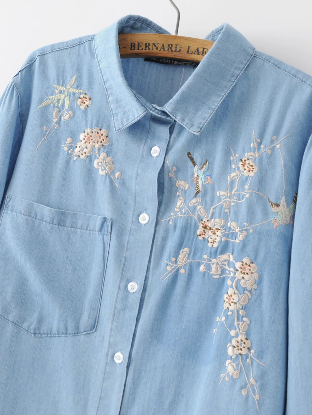 BM70161 Stylish Denim Top Blue