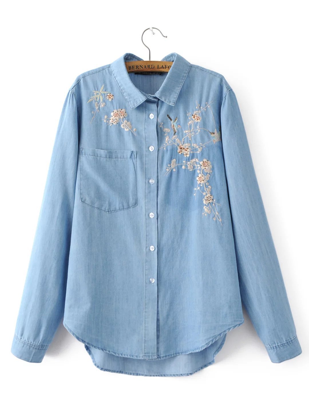 BM70161 Stylish Denim Top Blue