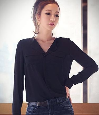 BM70174 Korea Fashion Top Black