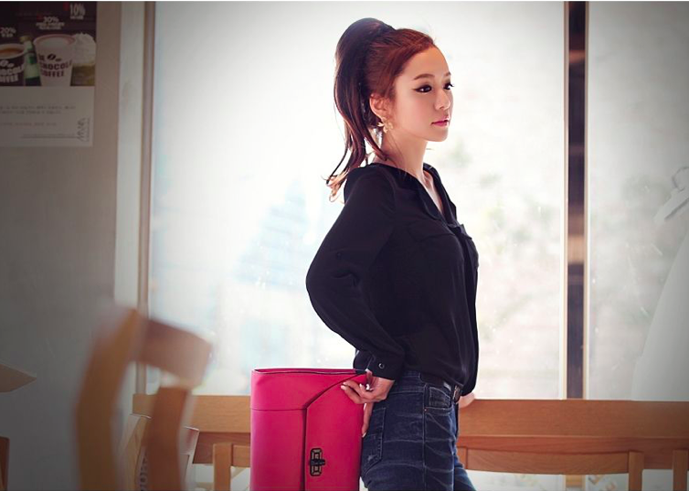 BM70174 Korea Fashion Top Black
