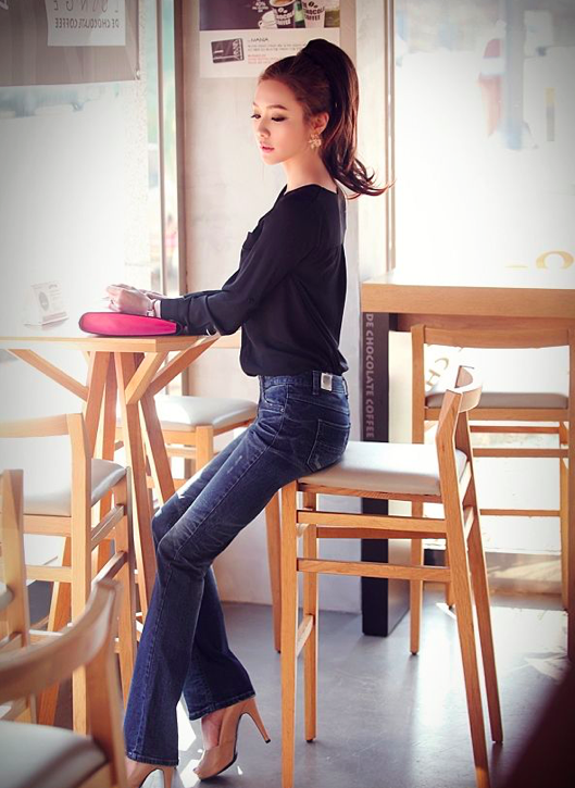 BM70174 Korea Fashion Top Black