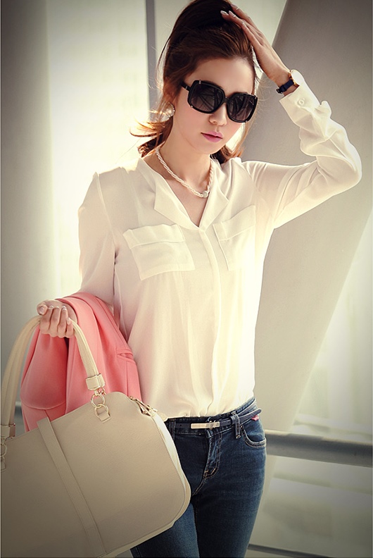 BM70174 Korea Fashion Top White