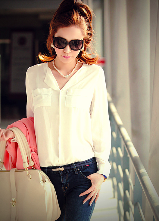 BM70174 Korea Fashion Top White