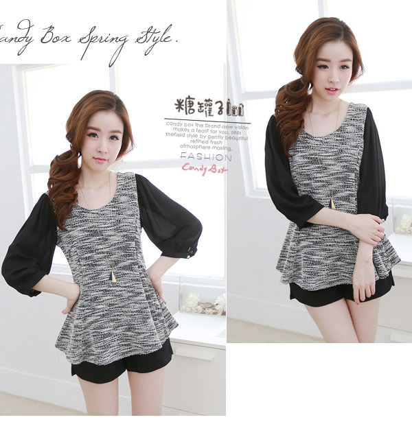 BM70175 Korea Stylish Top Grey
