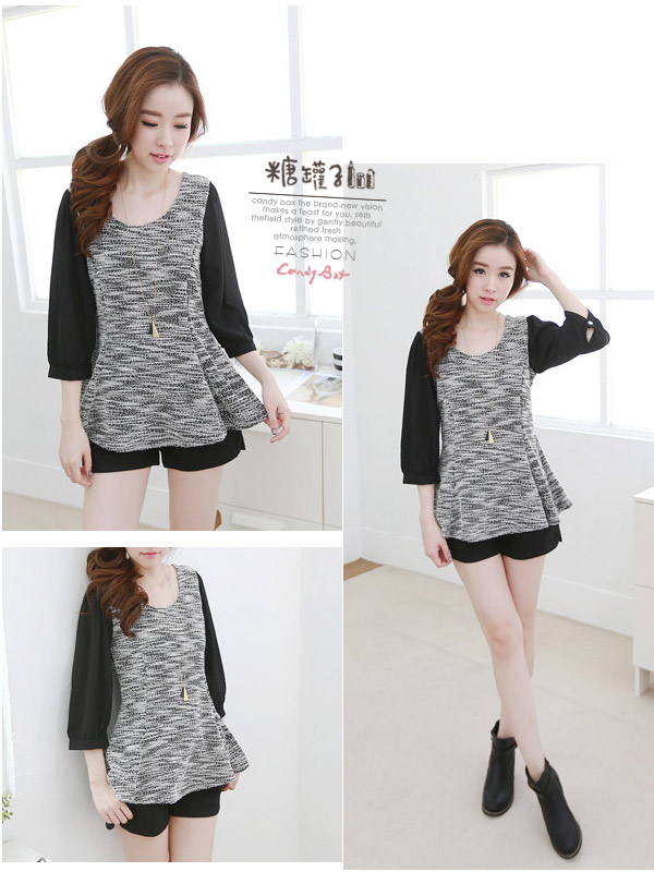 BM70175 Korea Stylish Top Grey