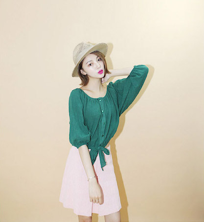 BM70176 Stylish Top Green