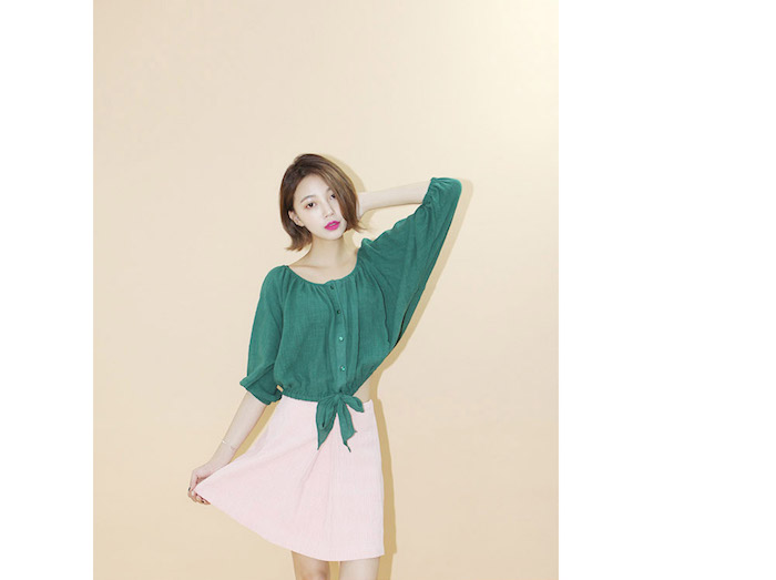 BM70176 Stylish Top Green
