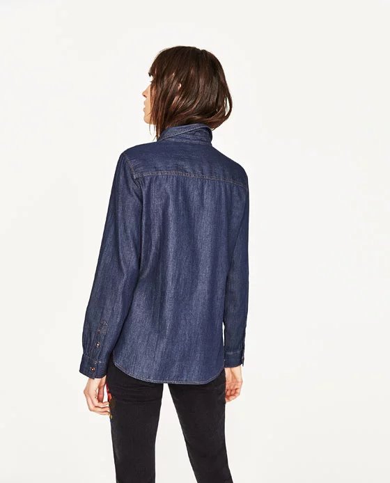 BM70186 Fashion Denim Top Blue