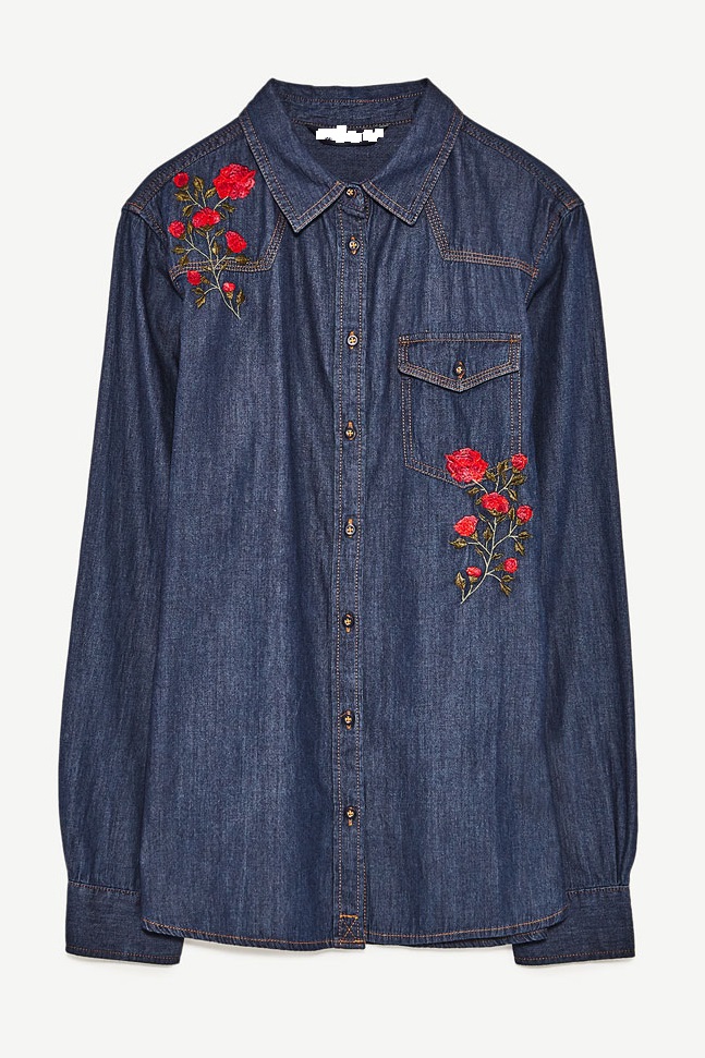 BM70186 Fashion Denim Top Blue