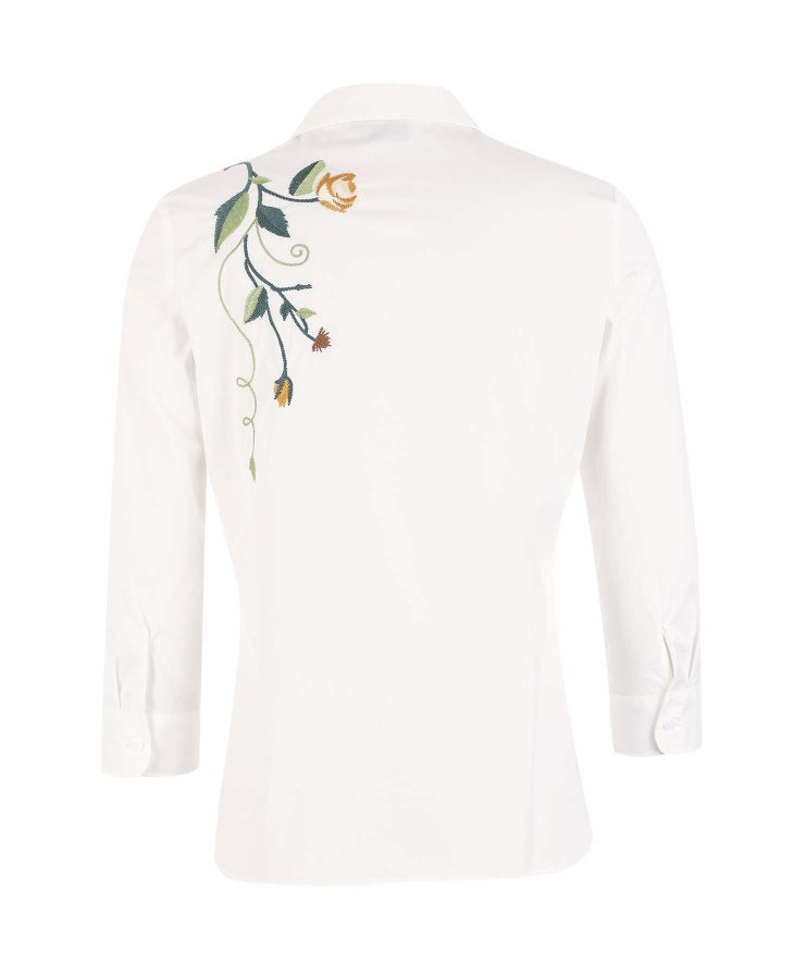 BM70190 Fashion Embroidered Top White
