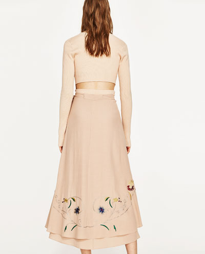 BM70197 Elegant Skirt Almond