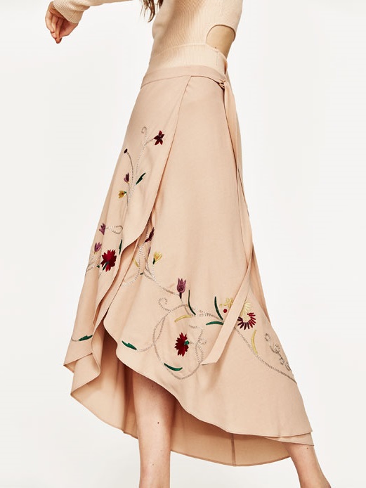BM70197 Elegant Skirt Almond