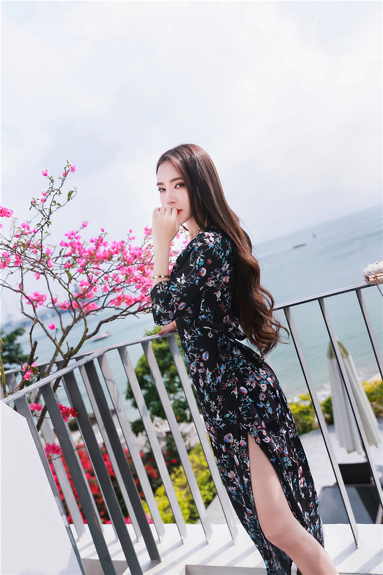 BM70226 Elegant Maxi Dress Black