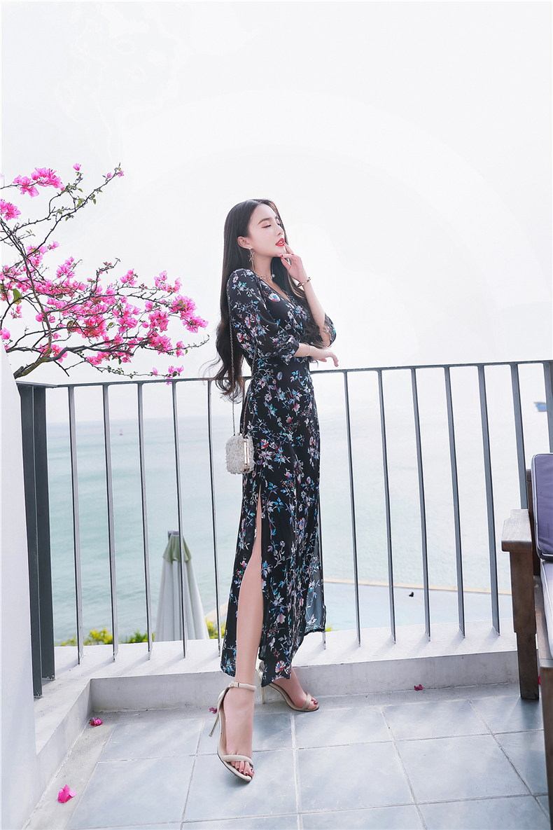 BM70226 Elegant Maxi Dress Black
