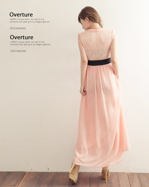 BM70229 Charming Chiffon Dress Pink