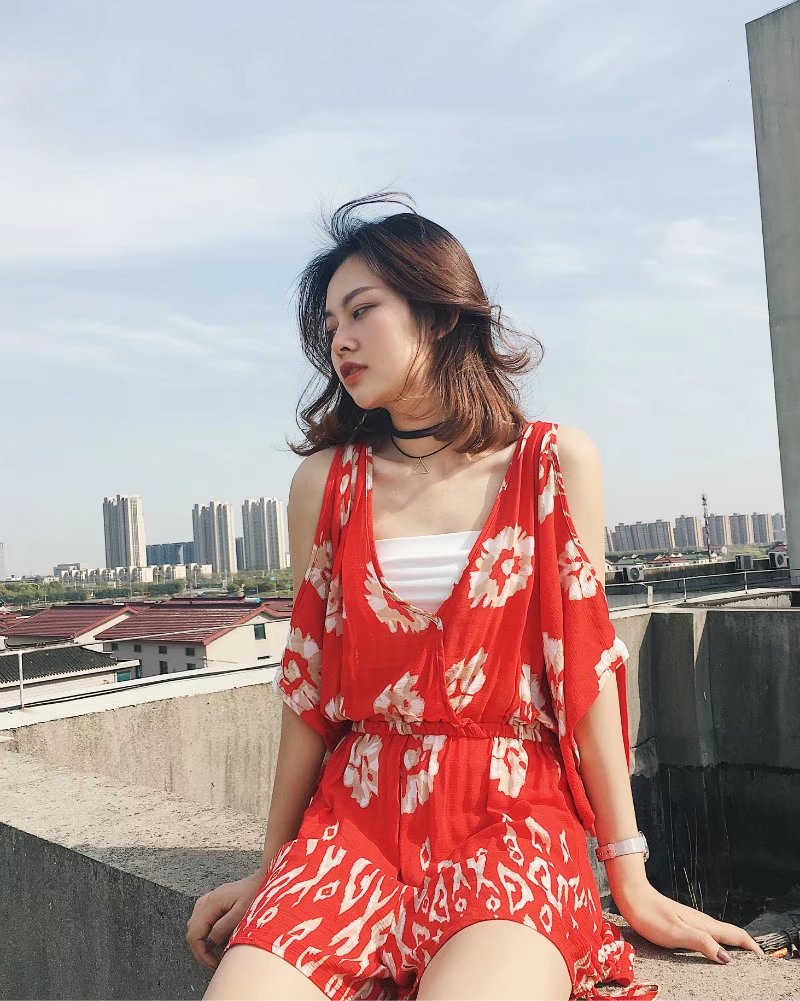 BM70223 Lovely Jumpsuit Red