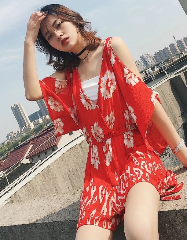 BM70223 Lovely Jumpsuit Red