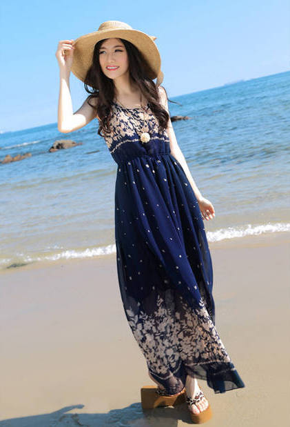 HS1004 Charming Dress Blue