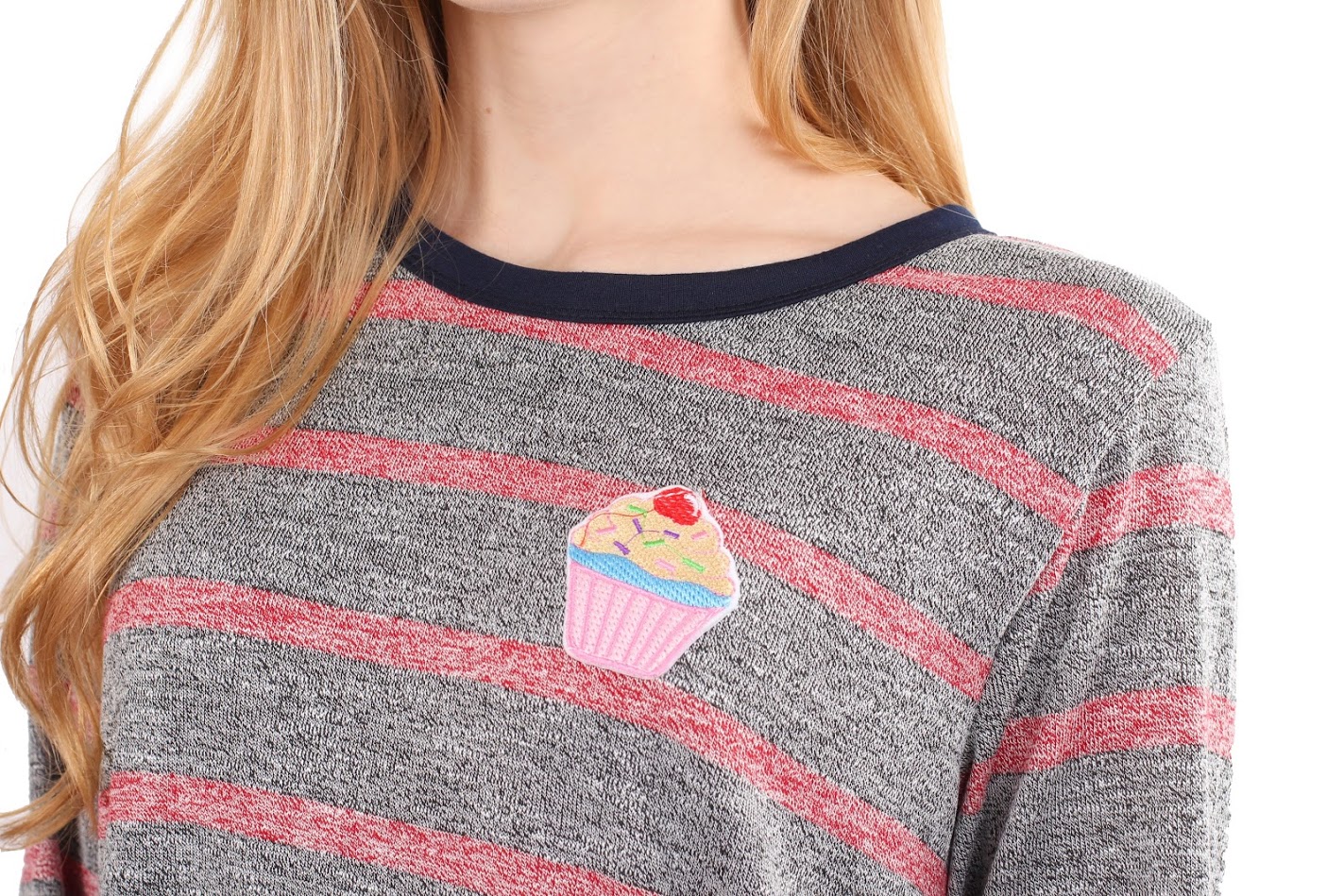 QA-300 Pretty Stripe Top Red