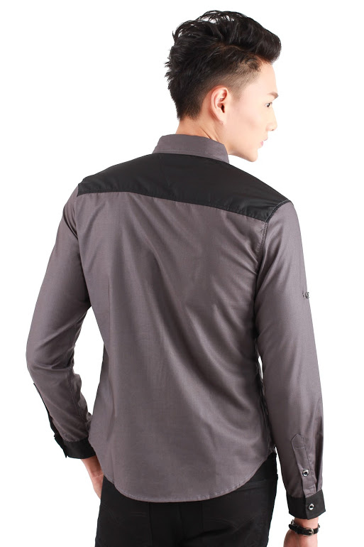 QA-310 Men Trendy Fashion Shirt Grey