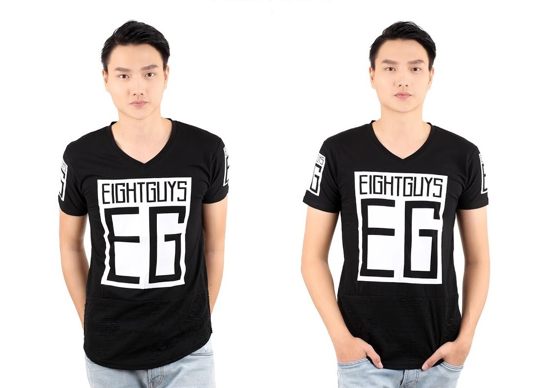 QA-322 Men Fashion T Shirt Black