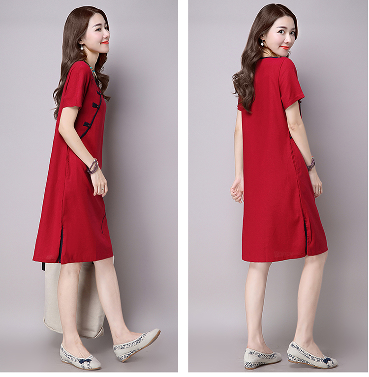 VW12218 Unique Cheongsam Red