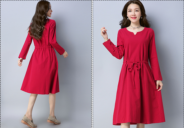 VW12228 Casual Dress Red