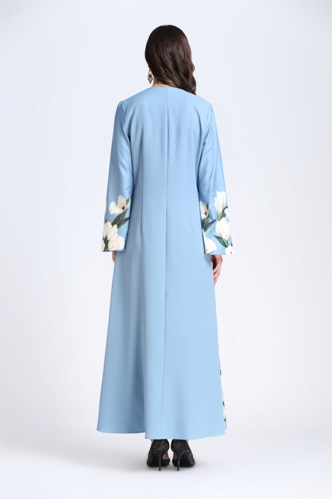 BM70246 Elegant Maxi Dress Blue