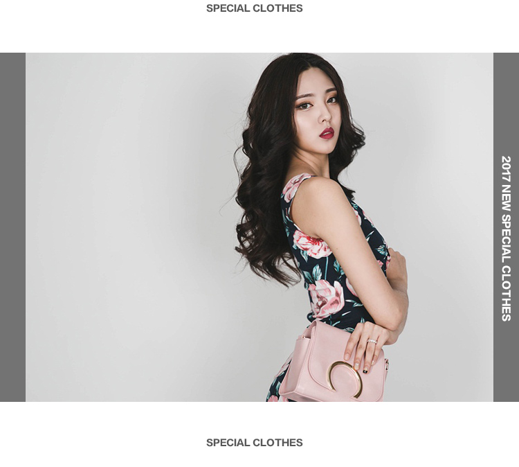 BM70258 Korea Floral Dress Black