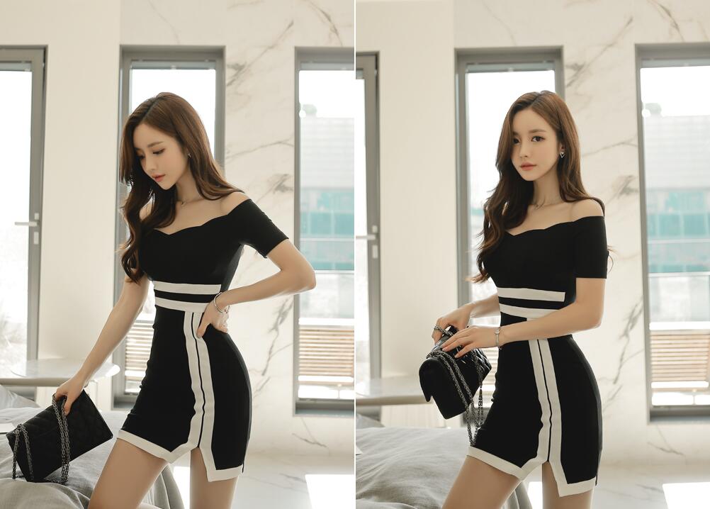 BM70266 Off-Shoulder Dress As Picture