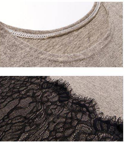 KF561 Long Sleeved Loose Top Beige