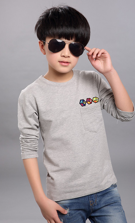 KS2064 Fashion Boy Top Grey