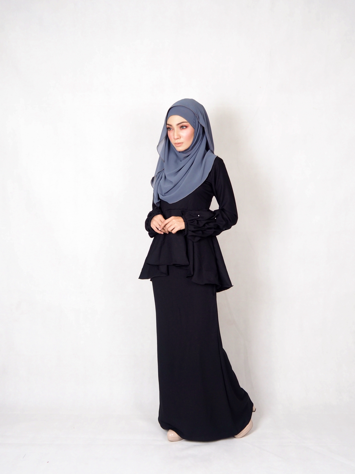 SW4827 Fashion Baju Kurung Black