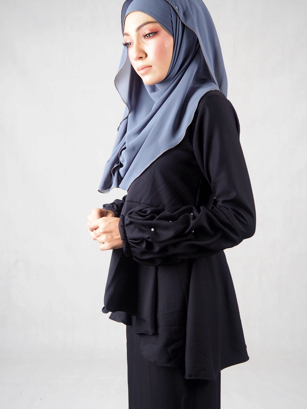 SW4827 Fashion Baju Kurung Black