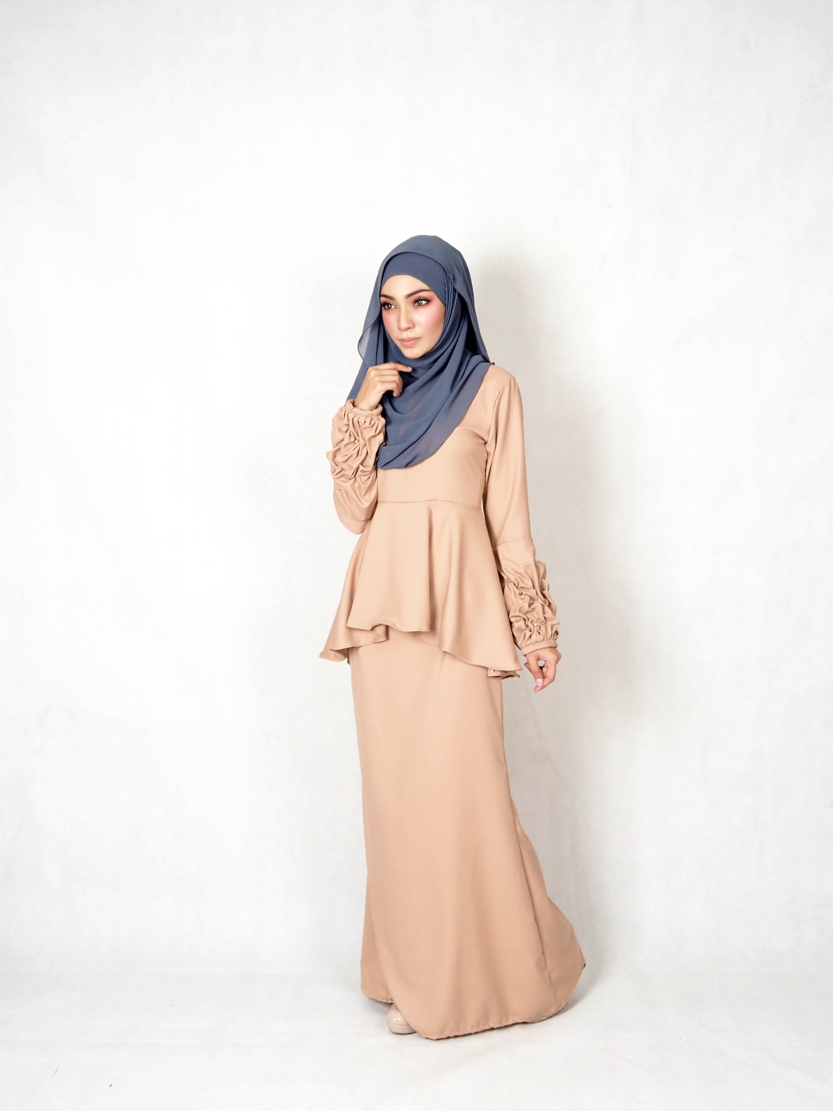 SW4827 Fashion Baju Kurung Dark Brown