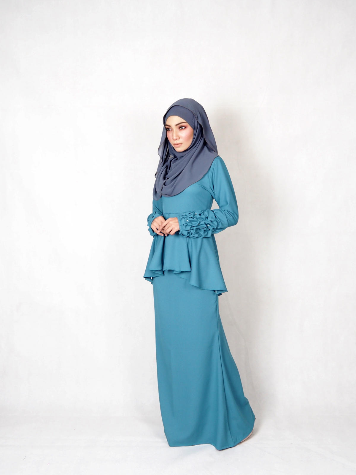 SW4827 Fashion Baju Kurung Dark Green
