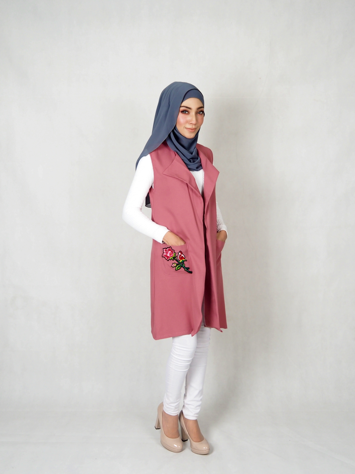 SW4829 Stylish Jacket Dusty Pink