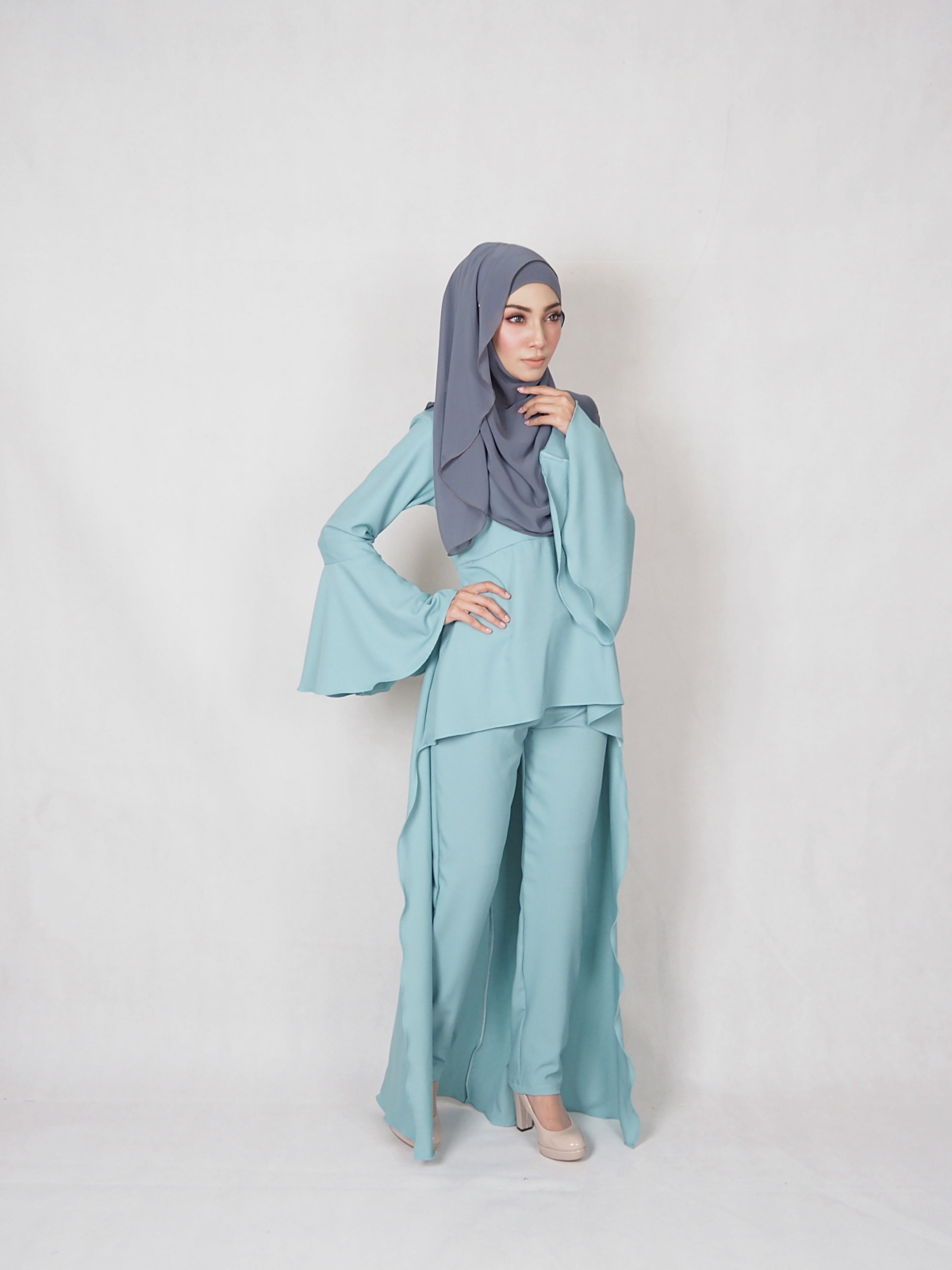 SW4830 Blouse & Pant Set Dark Green