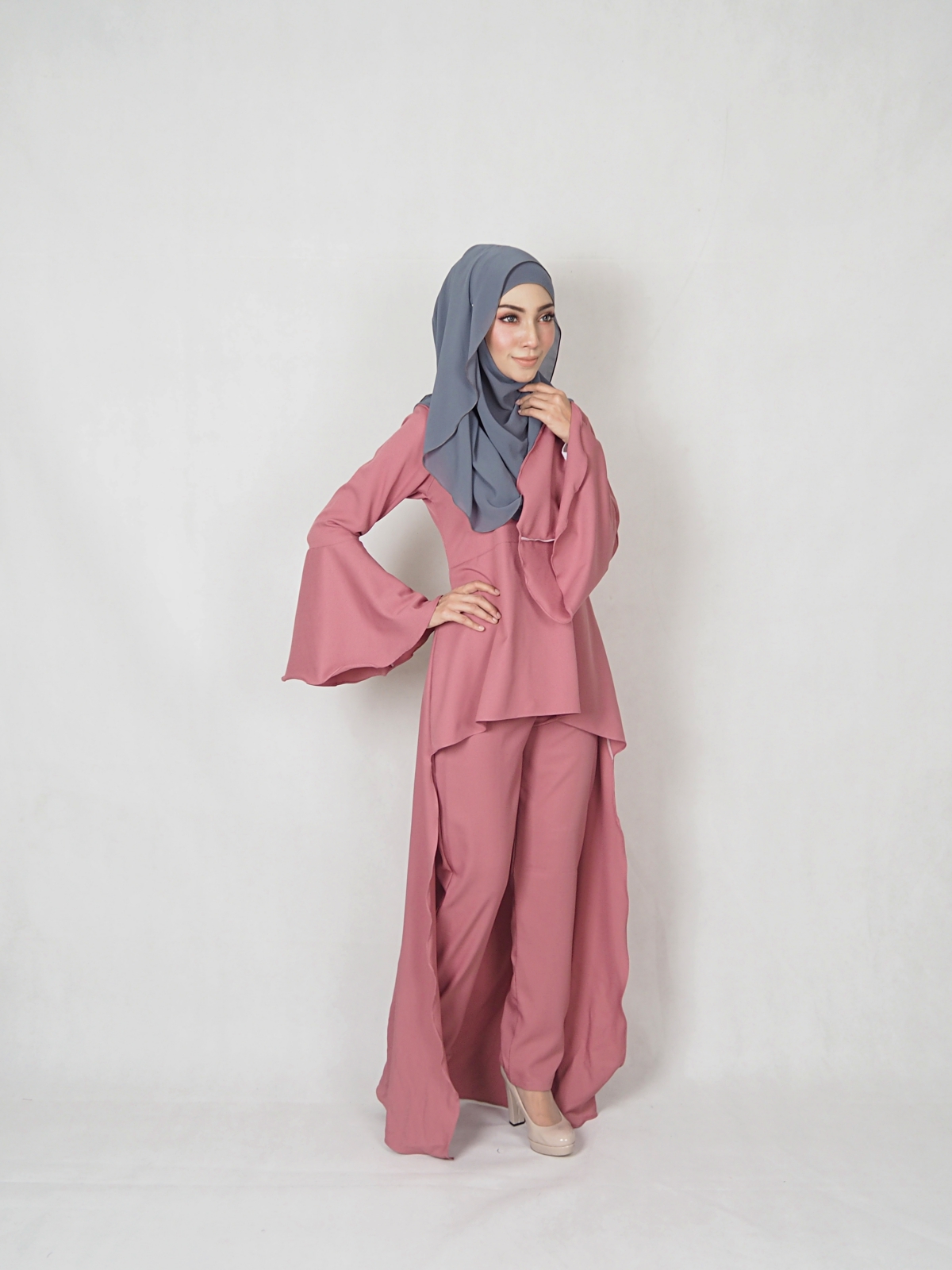 SW4830 Blouse & Pant Set Dusty Pink